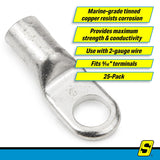 Seachoice Tinned Battery Lug, #2 25/Pack - 60561 - official Seachoice product image 4