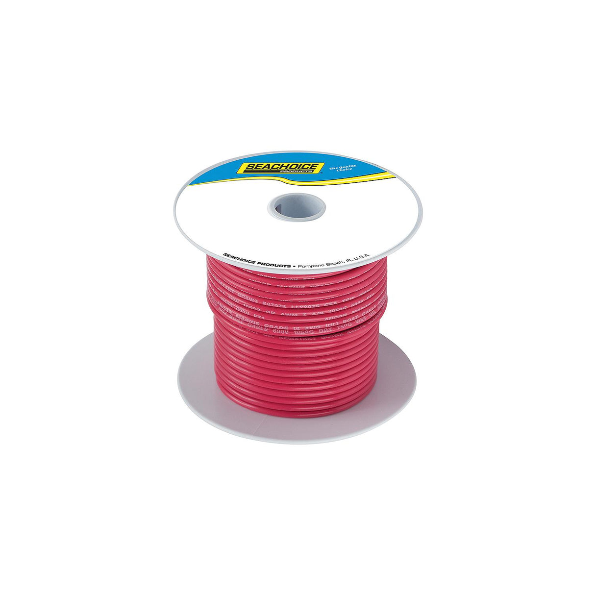 Seachoice 63106 Tinned Copper Marine Wire, 14 AWG, Red, 250' - 14TC-RED-250