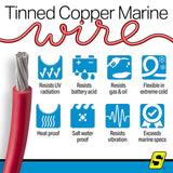 Seachoice 63017 Tinned Copper Marine Wire, 2 AWG, Red, 50' - 2TC-RED-BATTERY-50 - official Seachoice product image 3