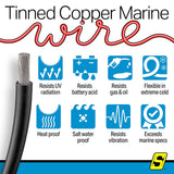 Seachoice 63026 Tinned Copper Marine Wire, 4 AWG, Black, 25' - 4TC-BLACK-BATTERY-25 - official Seachoice product image 6