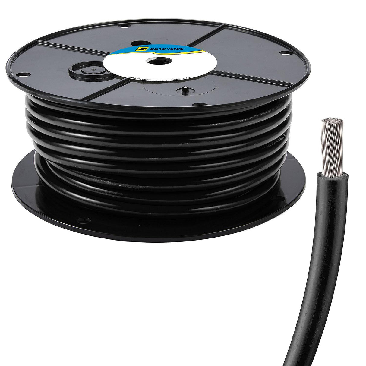 Seachoice 63028 Tinned Copper Marine Wire, 4 AWG, Black, 100' - 4TC-BLACK-BATTERY-100 - official Seachoice product image 7