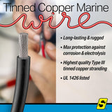 Seachoice 63028 Tinned Copper Marine Wire, 4 AWG, Black, 100' - 4TC-BLACK-BATTERY-100 - official Seachoice product image 4
