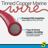 Seachoice 63036 Tinned Copper Marine Wire, 4 AWG, Red, 25' - 4TC-RED-BATTERY-25 - official Seachoice product image 7