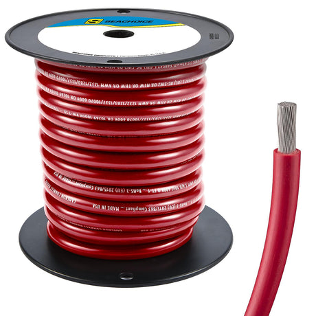 Seachoice 63037 Tinned Copper Marine Wire, 4 AWG, Red, 50' - 4TC-RED-BATTERY-50 - official Seachoice product image 7