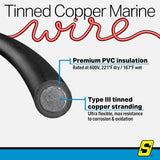Seachoice 63041 Tinned Copper Marine Wire, 6 AWG, Black, 50' - 6TC-BLACK-BATTERY-50 - official Seachoice product image 8