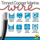 Seachoice 63041 Tinned Copper Marine Wire, 6 AWG, Black, 50' - 6TC-BLACK-BATTERY-50 - official Seachoice product image 7