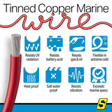 Seachoice 63044 Tinned Copper Marine Wire, 6 AWG, Red, 50' - 6TC-RED-BATTERY-50 - official Seachoice product image 7