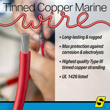 Seachoice 63053 Tinned Copper Marine Wire, 8 AWG, Red, 100' - 8TC-RED-100 - official Seachoice product image 7