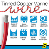 Seachoice 63053 Tinned Copper Marine Wire, 8 AWG, Red, 100' - 8TC-RED-100 - official Seachoice product image 6