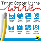 Seachoice 63054 Tinned Copper Marine Wire, 8 AWG, Yellow, 100' - 8TC-YELLOW-100 - official Seachoice product image 6
