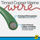 Seachoice 63056 Tinned Copper Marine Wire, 8 AWG, Green, 100' - 8TC-GREEN-100 - official Seachoice product image 7
