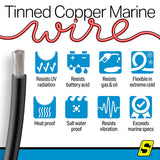 Seachoice 63063 Tinned Copper Marine Wire, 10 AWG, Black, 250' - 10TC-BLACK-250 - official Seachoice product image 4