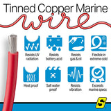 Seachoice 63066 Tinned Copper Marine Wire, 10 AWG, Red, 250' - 10TC-RED-250 - official Seachoice product image 7