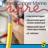Seachoice 63067 Tinned Copper Marine Wire, 10 AWG, Yellow, 100' - 10TC-YELLOW-100 - official Seachoice product image 4