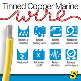 Seachoice 63067 Tinned Copper Marine Wire, 10 AWG, Yellow, 100' - 10TC-YELLOW-100 - official Seachoice product image 7