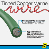 Seachoice 63068 Tinned Copper Marine Wire, 10 AWG, Green, 100' - 10TC-GREEN-100 - official Seachoice product image 7