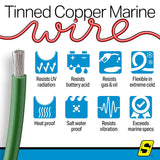 Seachoice 63068 Tinned Copper Marine Wire, 10 AWG, Green, 100' - 10TC-GREEN-100 - official Seachoice product image 8