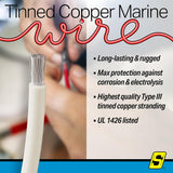 Seachoice 63069 Tinned Copper Marine Wire, 10 AWG, White, 100' - 10TC-WHITE-100 - official Seachoice product image 4