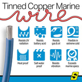 Seachoice 63071 Tinned Copper Marine Wire, 10 AWG, Dark Blue, 100' - 10TC-BLUE-100 - official Seachoice product image 7