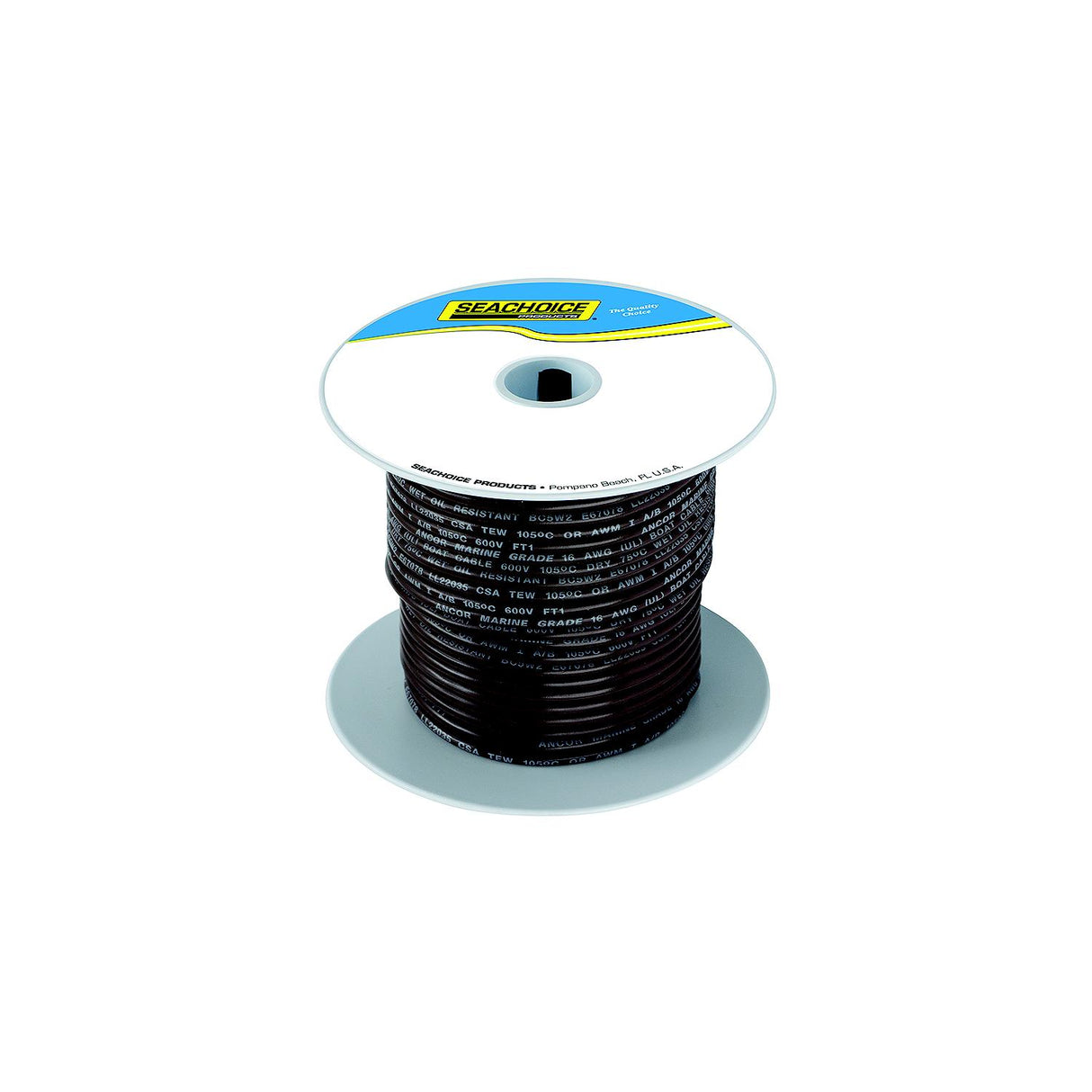 Seachoice 63093 Tinned Copper Marine Wire, 12 AWG, Brown, 100' - 12TC-BROWN-100