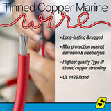 Seachoice 63086 Tinned Copper Marine Wire, 12 AWG, Red, 250' - 12TC-RED-250 - official Seachoice product image 5