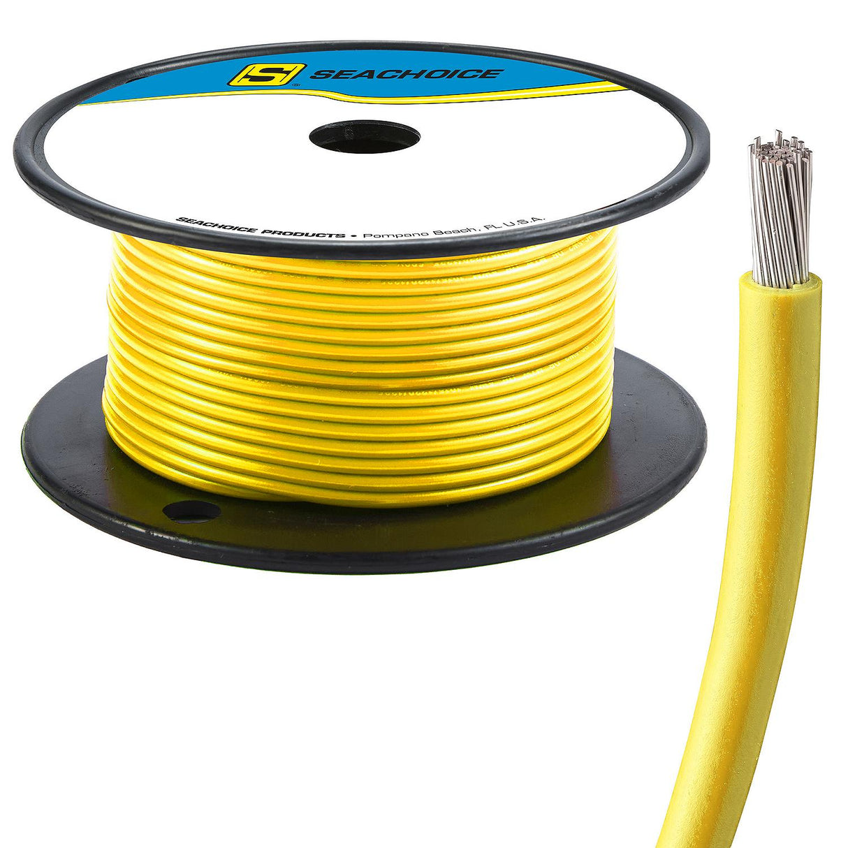 Seachoice 63087 Tinned Copper Marine Wire, 12 AWG, Yellow, 100' - 12TC-YELLOW-100 - official Seachoice product image 7