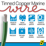 Seachoice 63088 Tinned Copper Marine Wire, 12 AWG, Green, 100' - 12TC-GREEN-100 - official Seachoice product image 4