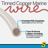 Seachoice 63089 Tinned Copper Marine Wire, 12 AWG, White, 100' - 12TC-WHITE-100 - official Seachoice product image 6
