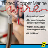 Seachoice 63093 Tinned Copper Marine Wire, 12 AWG, Brown, 100' - 12TC-BROWN-100 - official Seachoice product image 5