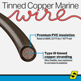 Seachoice 63093 Tinned Copper Marine Wire, 12 AWG, Brown, 100' - 12TC-BROWN-100 - official Seachoice product image 3