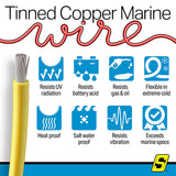 Seachoice 63107 Tinned Copper Marine Wire, 14 AWG, Yellow, 100' - 14TC-YELLOW-100 - official Seachoice product image 7