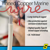 Seachoice 63109 Tinned Copper Marine Wire, 14 AWG, White, 100' - 14TC-WHITE-100 - official Seachoice product image 7