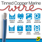 Seachoice 63111 Tinned Copper Marine Wire, 14 AWG, Dark Blue, 100' - 14TC-BLUE-100 - official Seachoice product image 7