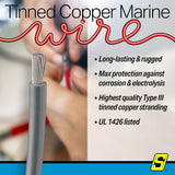Seachoice 63114 Tinned Copper Marine Wire, 14 AWG, Gray, 100' - 14TC-GRAY-100 - official Seachoice product image 5