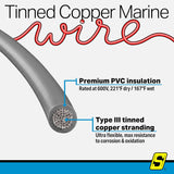 Seachoice 63114 Tinned Copper Marine Wire, 14 AWG, Gray, 100' - 14TC-GRAY-100 - official Seachoice product image 3