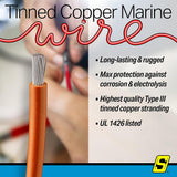 Seachoice 63116 Tinned Copper Marine Wire, 14 AWG, Orange, 100' - 14TC-ORANGE-100 - official Seachoice product image 6