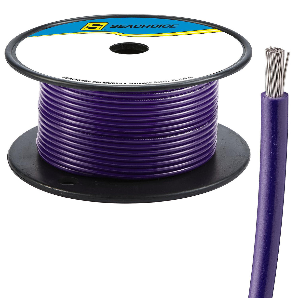 Seachoice 63117 Tinned Copper Marine Wire, 14 AWG, Purple, 100' - 14TC-PURPLE-100 - official Seachoice product image 3