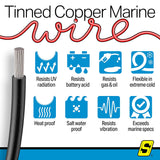 Seachoice 63121 Tinned Copper Marine Wire, 16 AWG, Black, 100' - 16TC-BLACK-100 - official Seachoice product image 7
