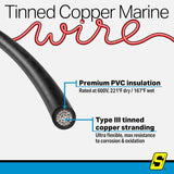 Seachoice 63123 Tinned Copper Marine Wire, 16 AWG, Black, 250' - 16TC-BLACK-250 - official Seachoice product image 4