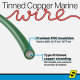 Seachoice 63128 Tinned Copper Marine Wire, 16 AWG, Green, 100' - 16TC-GREEN-100 - official Seachoice product image 5