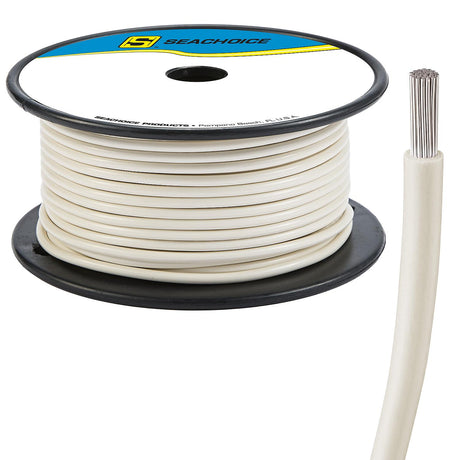 Seachoice 63129 Tinned Copper Marine Wire, 16 AWG, White, 100' - 16TC-WHITE-100 - official Seachoice product image 3