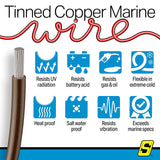Seachoice 63133 Tinned Copper Marine Wire, 16 AWG, Brown, 100' - 16TC-BROWN-100 - official Seachoice product image 8