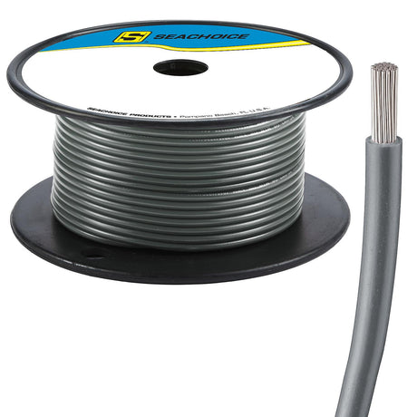 Seachoice 63134 Tinned Copper Marine Wire, 16 AWG, Gray, 100' - 16TC-GRAY-100 - official Seachoice product image 3
