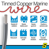 Seachoice 63134 Tinned Copper Marine Wire, 16 AWG, Gray, 100' - 16TC-GRAY-100 - official Seachoice product image 4