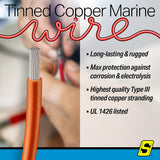 Seachoice 63136 Tinned Copper Marine Wire, 16 AWG, Orange, 100' - 16TC-ORANGE-100 - official Seachoice product image 5