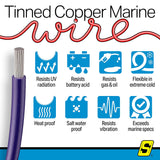 Seachoice 63137 Tinned Copper Marine Wire, 16 AWG, Purple, 100' - 16TC-PURPLE-100 - official Seachoice product image 3