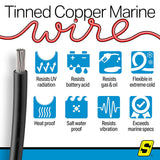 Seachoice 63141 Tinned Copper Marine Wire, 18 AWG, Black, 100' - 18TC-BLACK-100 - official Seachoice product image 7