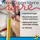 Seachoice 63144 Tinned Copper Marine Wire, 18 AWG, Yellow, 100' - 18TC-YELLOW-100 - official Seachoice product image 4