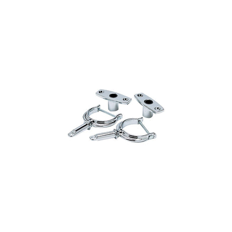 Seachoice Top-Mount Rowlock Set, Chrome-Plated Zinc, Includes 2 Rowlocks w/ Locking Pins and Sockets - 50-70401 - image 7