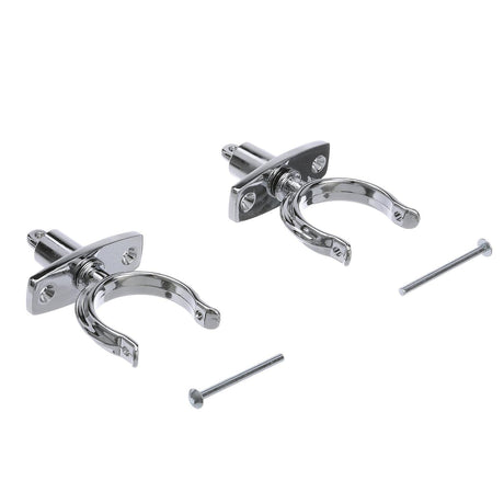Seachoice Top-Mount Rowlock Set, Chrome-Plated Zinc, Includes 2 Rowlocks w/ Locking Pins and Sockets - 50-70401 - image 2